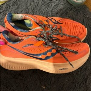 Saucony Women's Shoes with Orange and Blue Accents